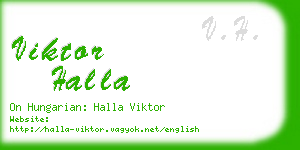 viktor halla business card